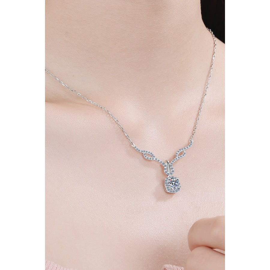 Right On Trend Moissanite Pendant Necklace Silver / One Size