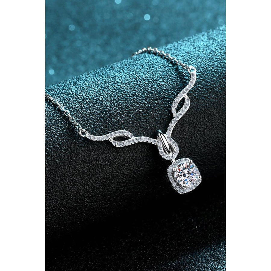 Right On Trend Moissanite Pendant Necklace Silver / One Size