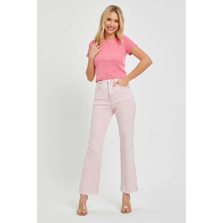 RISEN Full Size High Rise Tummy Control Straight Jeans Apparel and Accessories