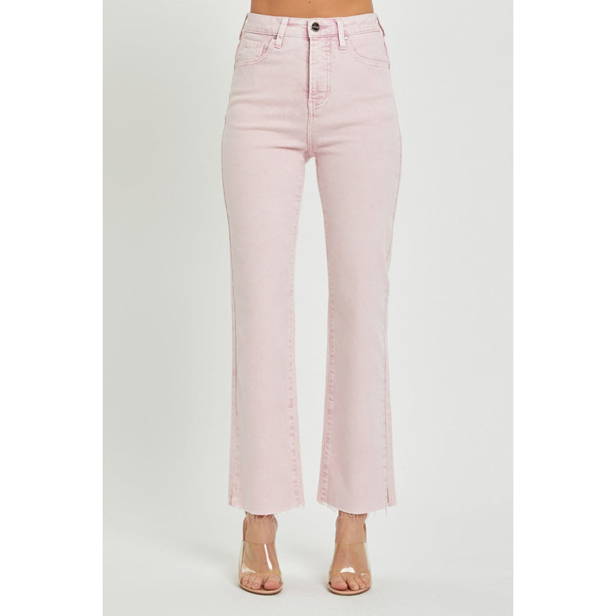 RISEN Full Size High Rise Tummy Control Straight Jeans Apparel and Accessories