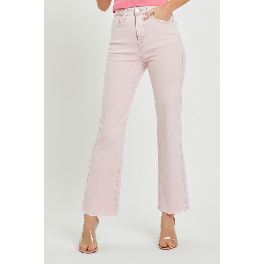 RISEN Full Size High Rise Tummy Control Straight Jeans Apparel and Accessories