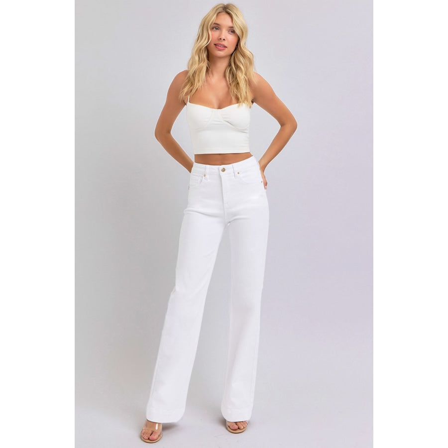 RISEN Full Size High Waist Straight Jeans Apparel and Accessories
