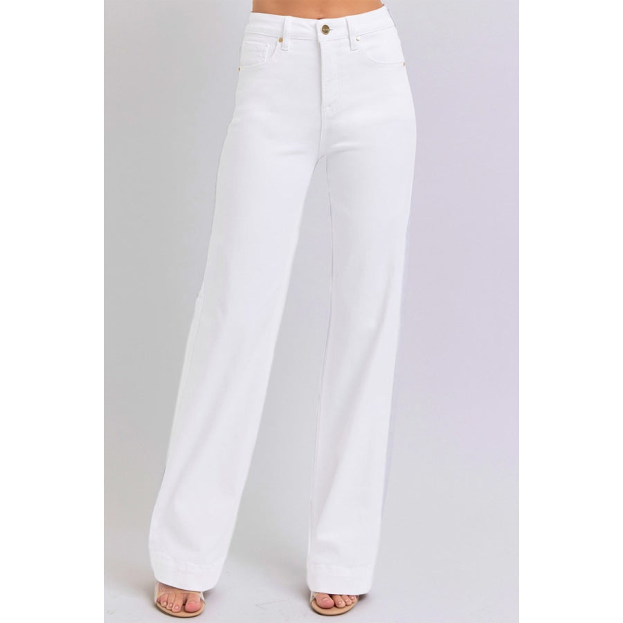RISEN Full Size High Waist Straight Jeans Apparel and Accessories
