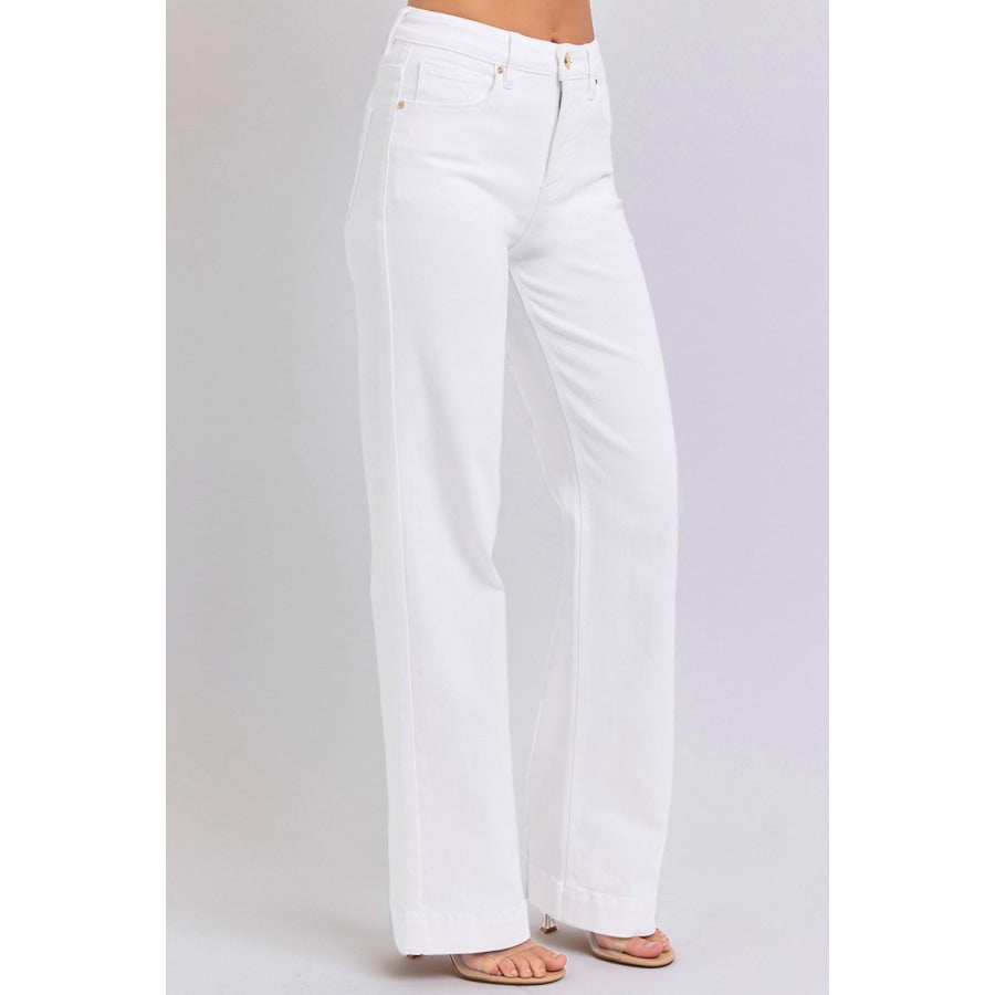 RISEN Full Size High Waist Straight Jeans Apparel and Accessories