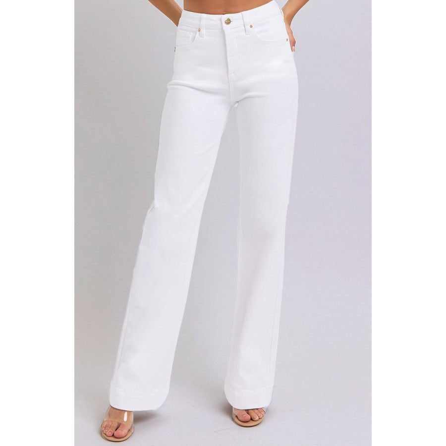 RISEN Full Size High Waist Straight Jeans Apparel and Accessories