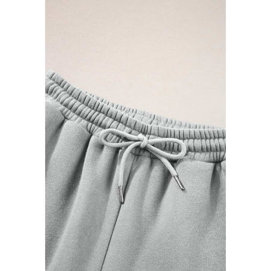 Round Neck Long Sleeve Top and Pants Active Set Apparel and Accessories