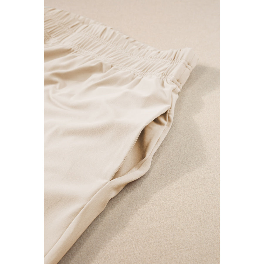 Round Neck Short Sleeve Top and Pants Set Apparel and Accessories