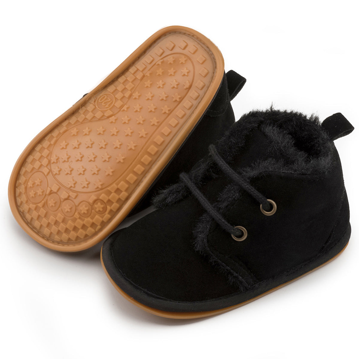 Round Toe Thermal Kid Sneakers Black / 4C Apparel and Accessories
