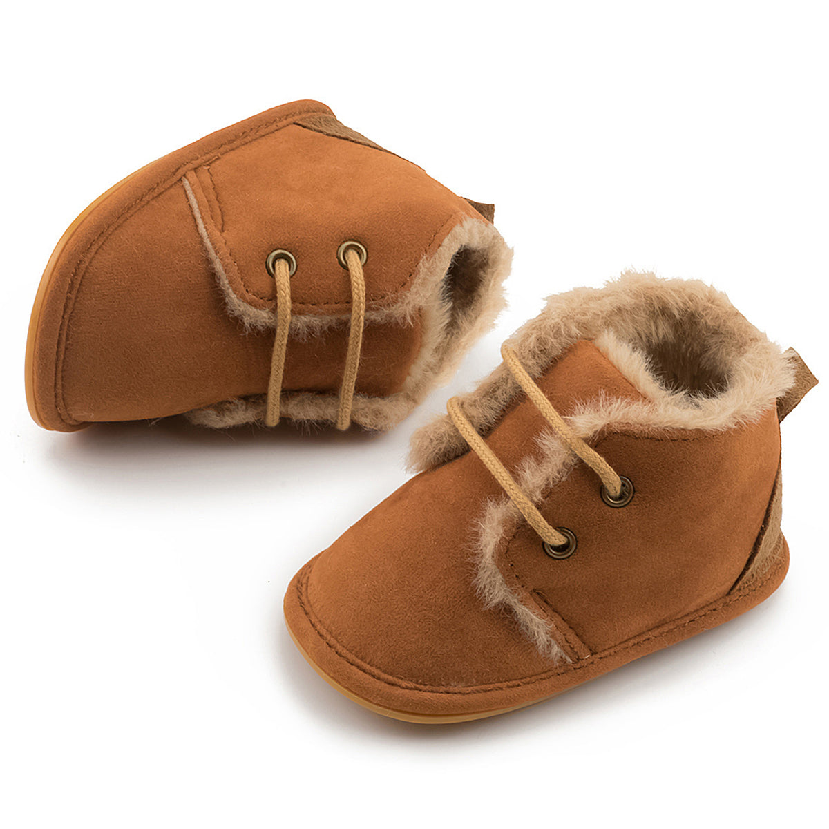 Round Toe Thermal Kid Sneakers Ochre / 4C Apparel and Accessories