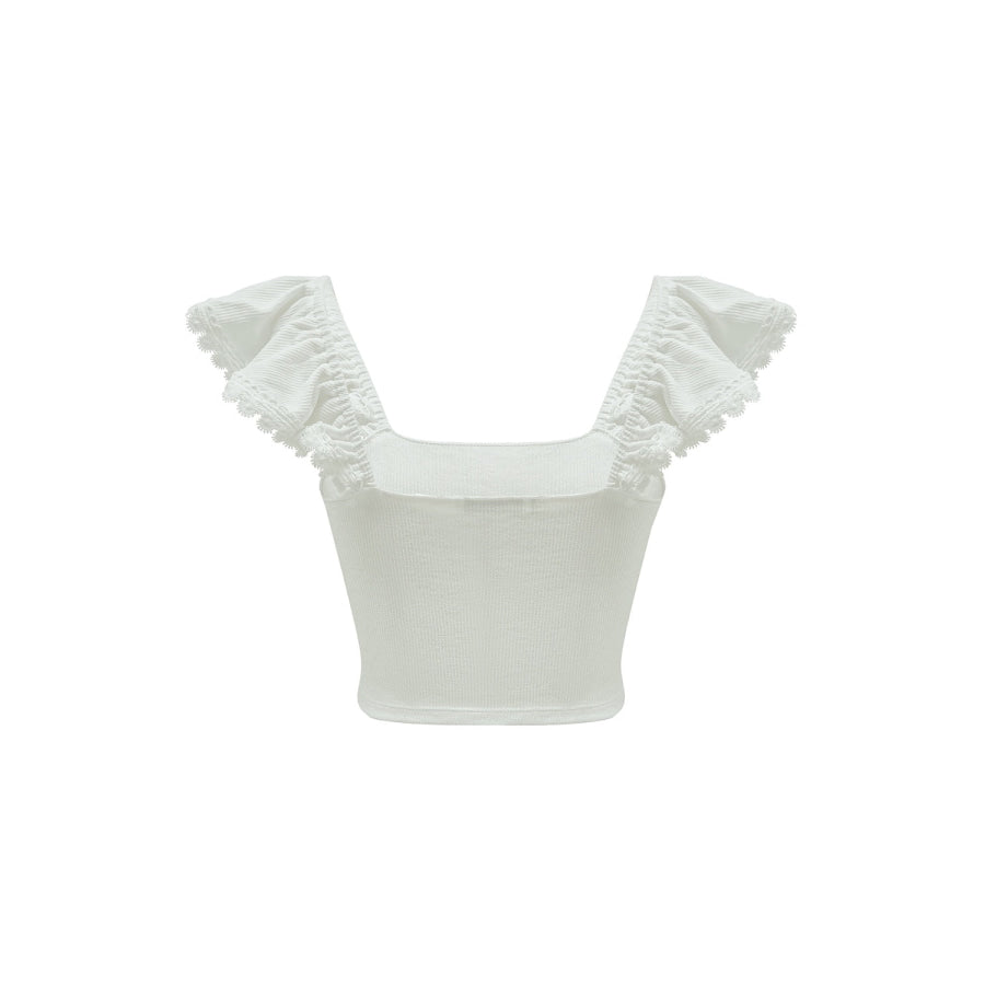 Ruched Square Neck Tank Apparel and Accessories