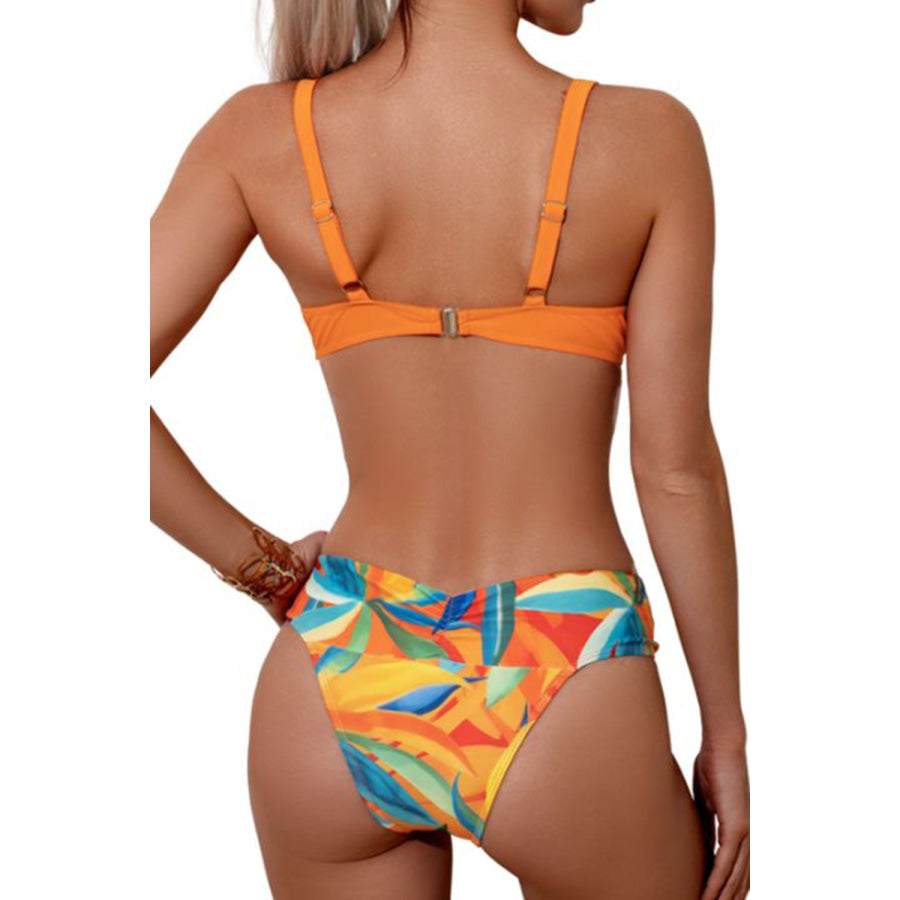 Ruched Top Brief and Tied Cover Up Swim Set Apparel and Accessories