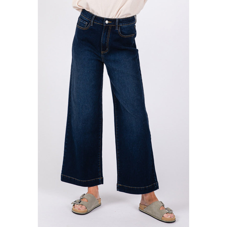 SAGE + FIG High Waist Wide Leg Jeans Apparel and Accessories