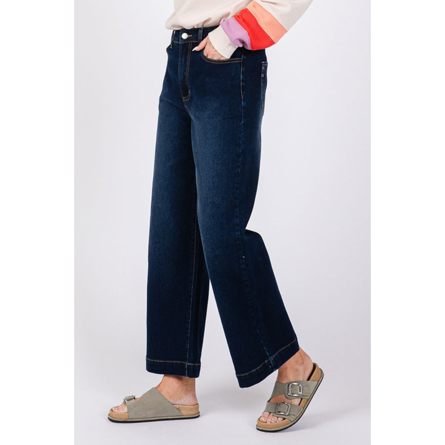 SAGE + FIG High Waist Wide Leg Jeans Apparel and Accessories
