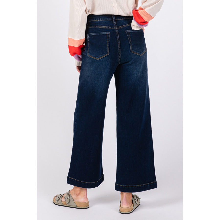 SAGE + FIG High Waist Wide Leg Jeans Apparel and Accessories