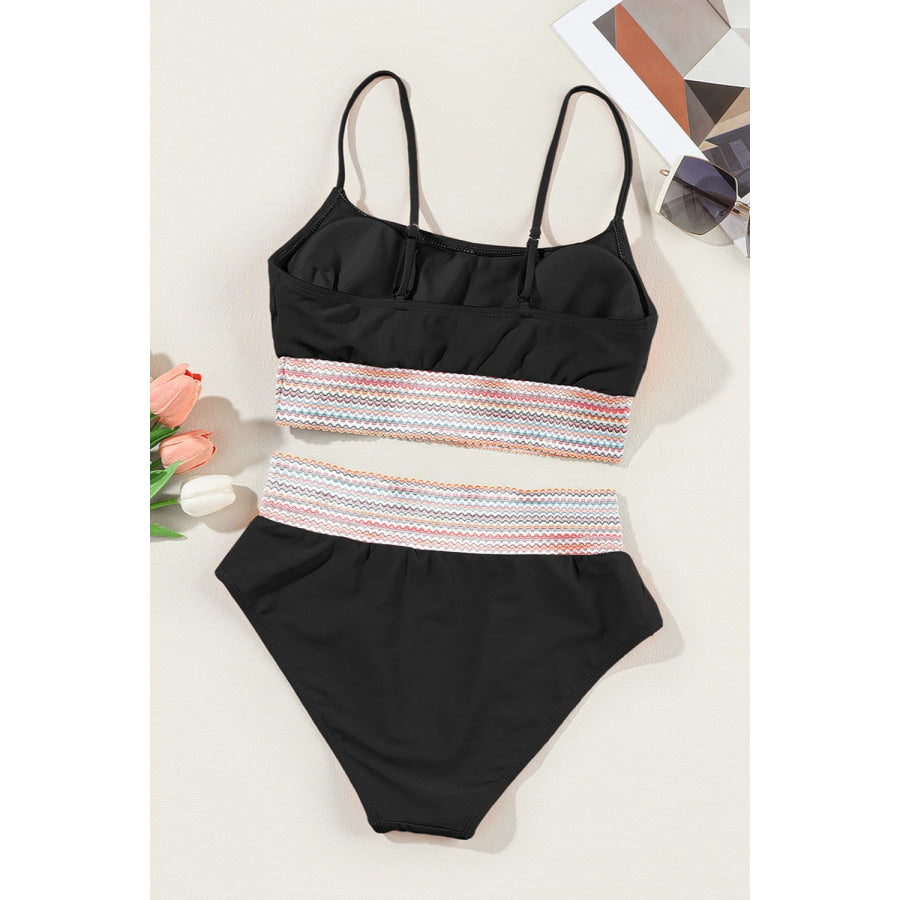 Scoop Neck Spaghetti Strap Two - Piece Swim Set Apparel and Accessories