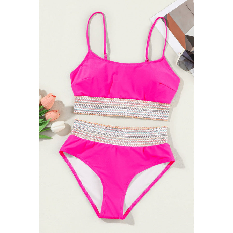 Scoop Neck Spaghetti Strap Two - Piece Swim Set Apparel and Accessories