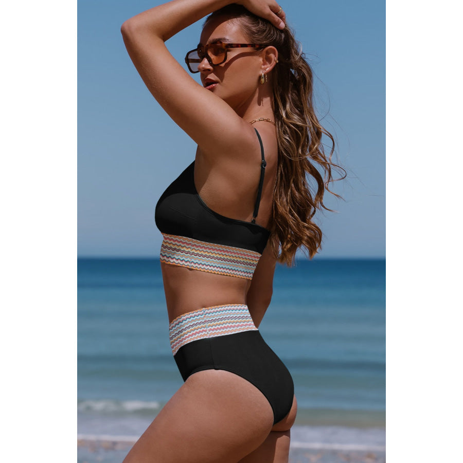 Scoop Neck Spaghetti Strap Two - Piece Swim Set Apparel and Accessories