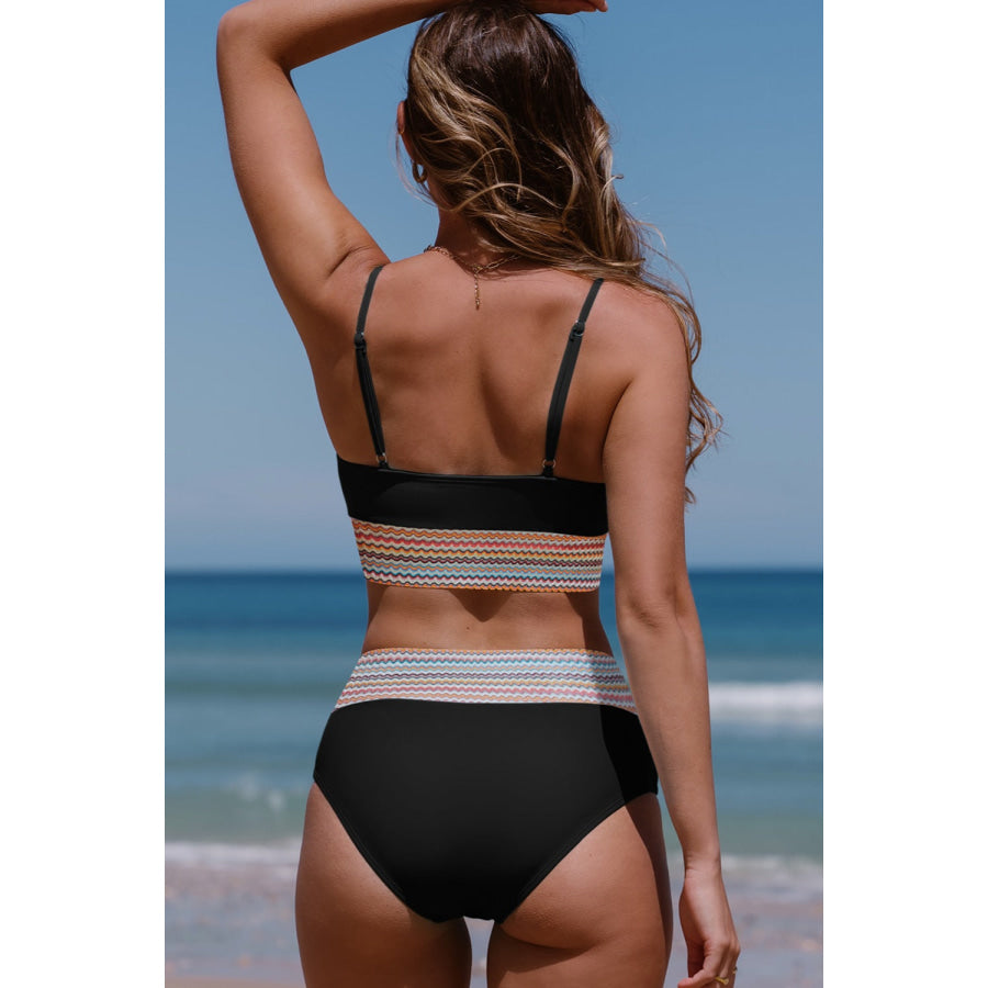 Scoop Neck Spaghetti Strap Two - Piece Swim Set Apparel and Accessories