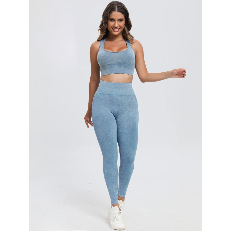 Scoop Neck Wide Strap Top and Pants Active Set Apparel and Accessories