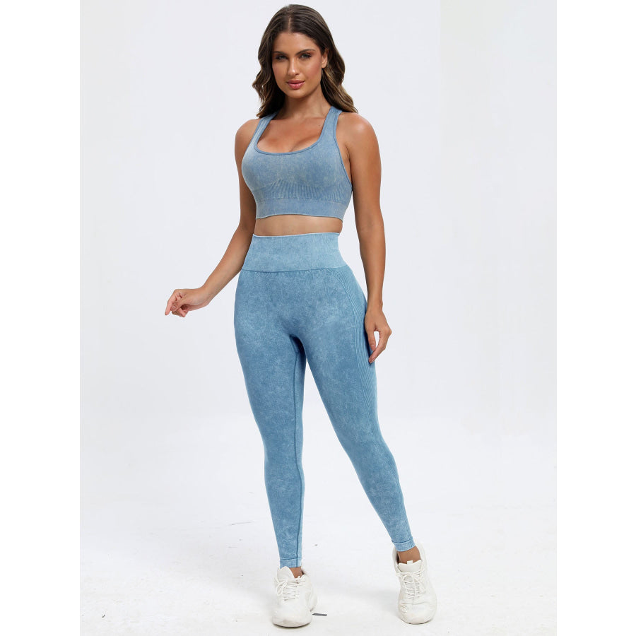 Scoop Neck Wide Strap Top and Pants Active Set Apparel and Accessories