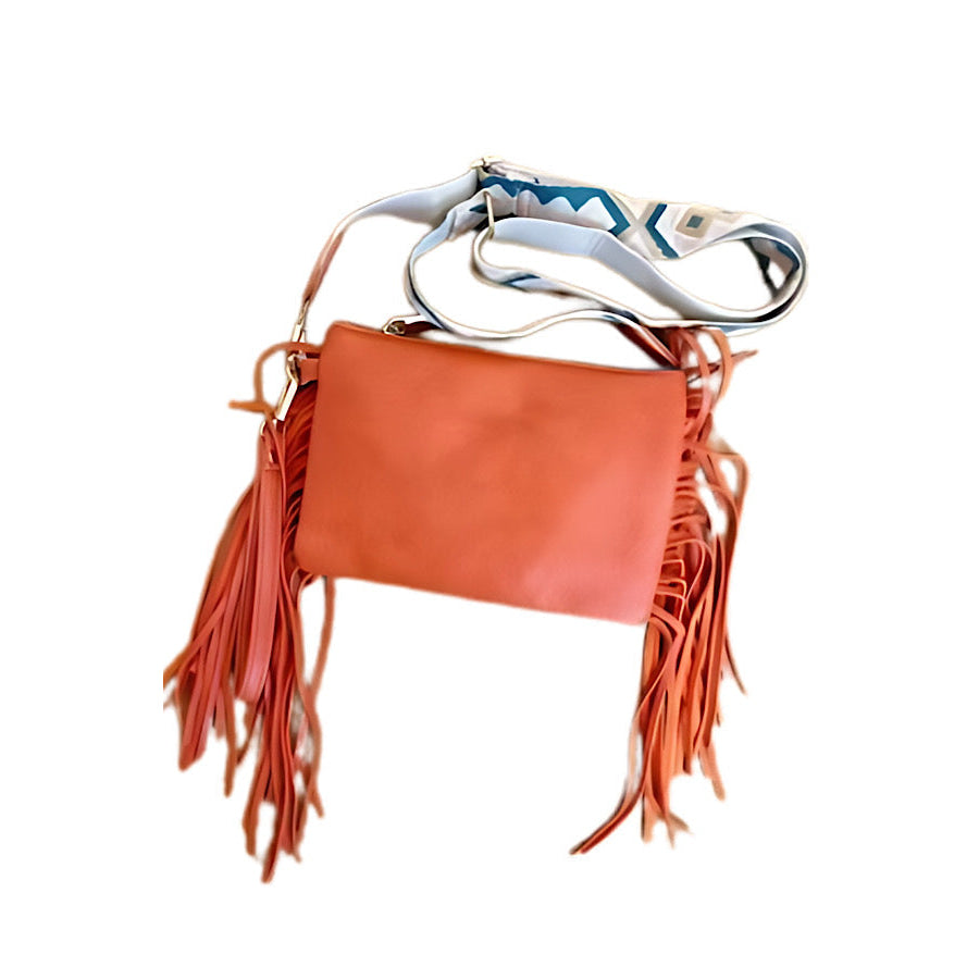 Sedona Orange Fringe Crossbody Bag - ETA 6/5 WS 640 Handbags