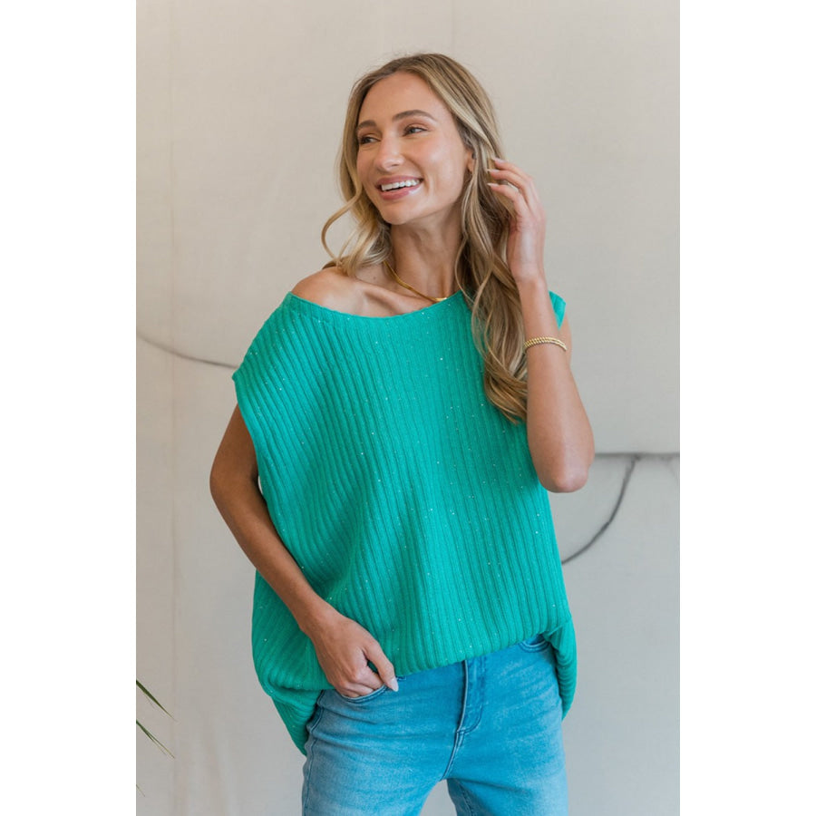 Sew In Love Ribbed Round Neck Sweater Vest Apparel and Accessories