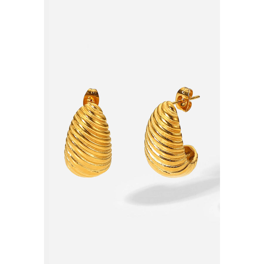 Shell Shore Spiral Stud Earrings Gold / One Size Apparel and Accessories