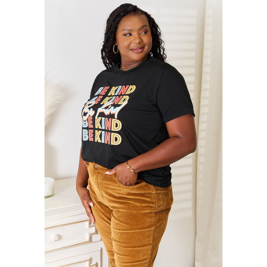 Simply Love BE KIND Graphic Round Neck T-Shirt Apparel and Accessories