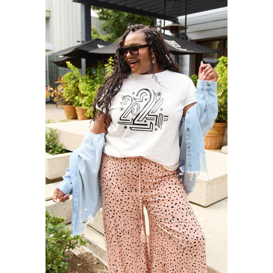 Simply Love Full Size 2024 Round Neck Short Sleeve T-Shirt Apparel and Accessories