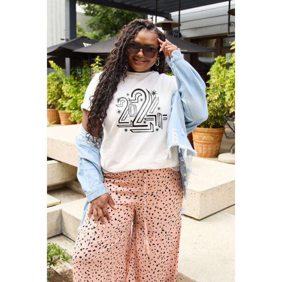 Simply Love Full Size 2024 Round Neck Short Sleeve T-Shirt Apparel and Accessories