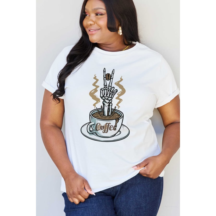 Simply Love Full Size COFFEE Graphic Cotton Tee