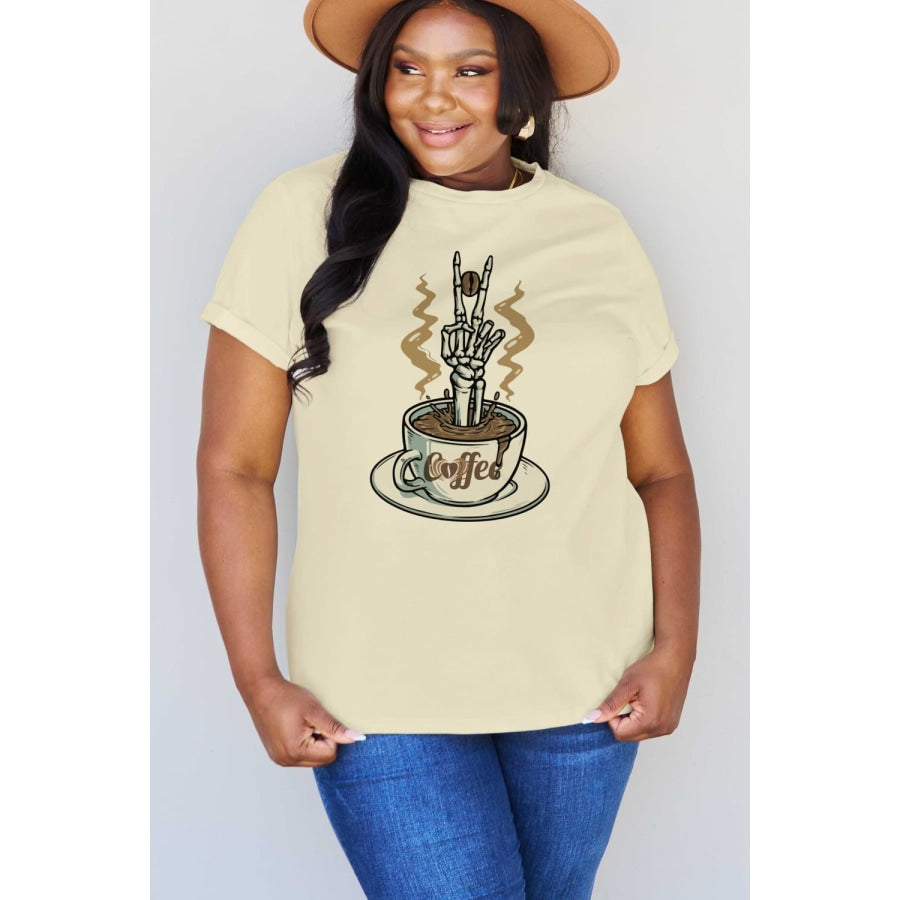 Simply Love Full Size COFFEE Graphic Cotton Tee