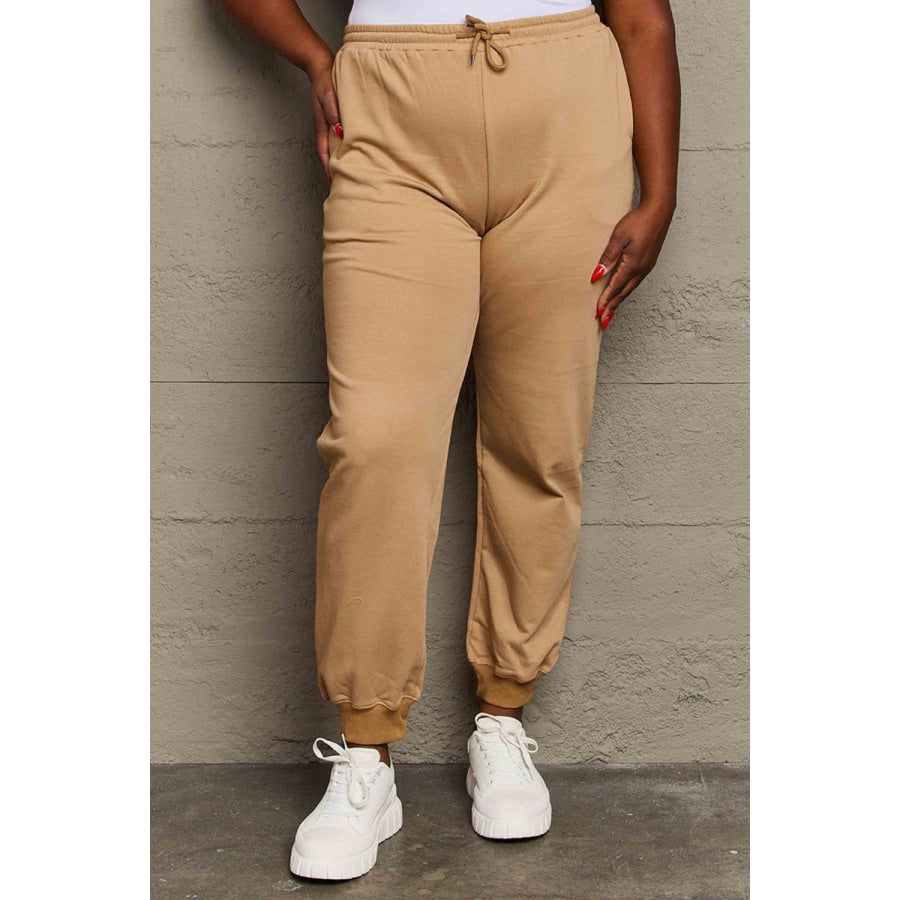 Simply Love Full Size Drawstring Sweatpants Pastel Yellow / S
