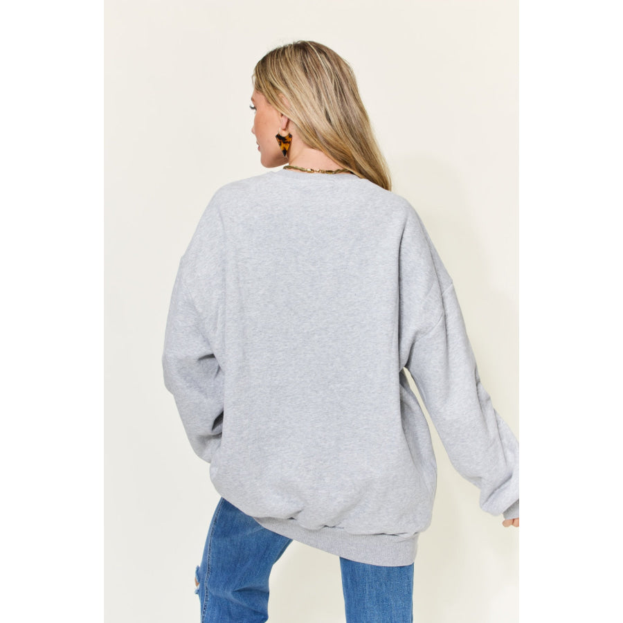 Simply Love Full Size Graphic Long Sleeve Sweatshirt Cloudy Blue / S Apparel and Accessories