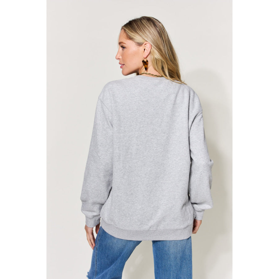 Simply Love Full Size Graphic Long Sleeve Sweatshirt Cloudy Blue / S Apparel and Accessories