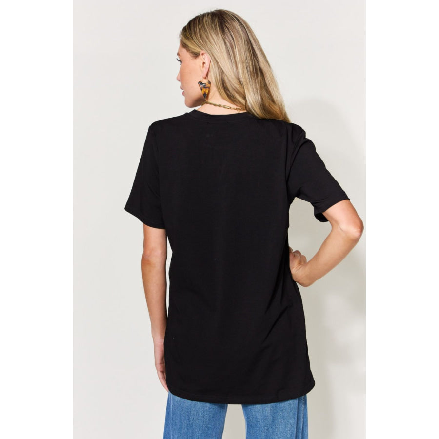 Simply Love Full Size Graphic Round Neck Short Sleeve T - Shirt Black / S Apparel and Accessories