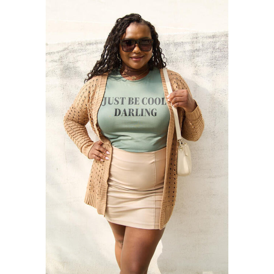 Simply Love Full Size JUST BE COOL DARLING Short Sleeve T-Shirt