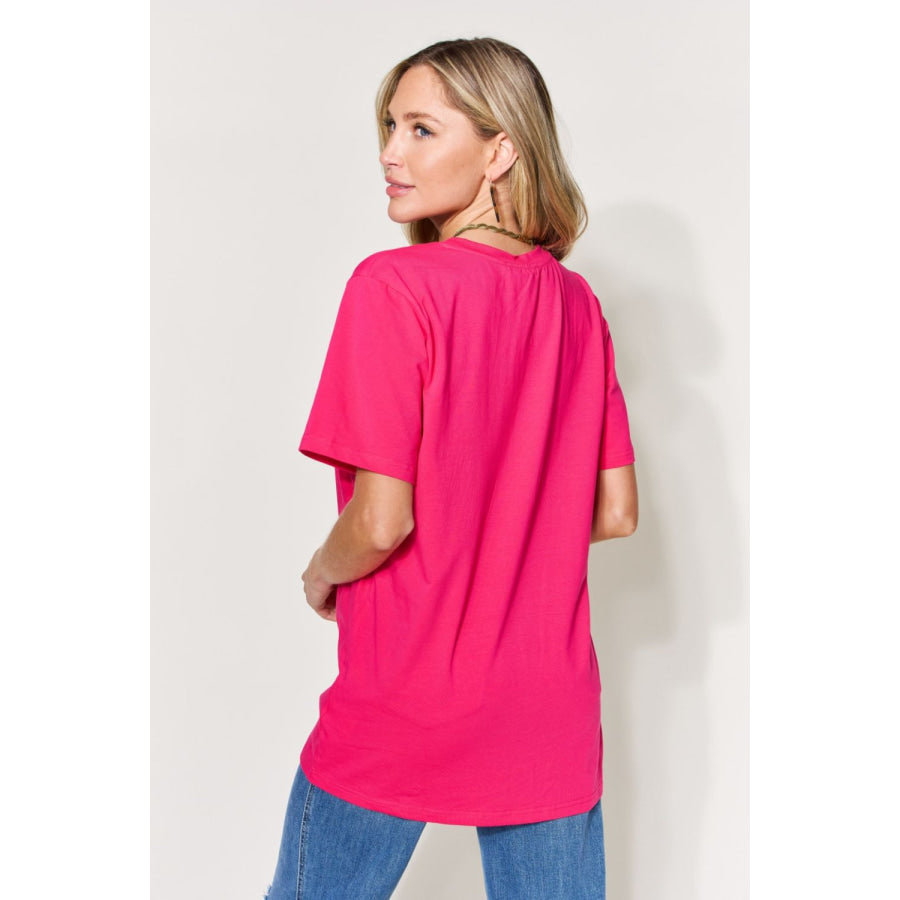 Simply Love Full Size KINDNESS Round Neck T - Shirt Deep Rose / S Apparel and Accessories