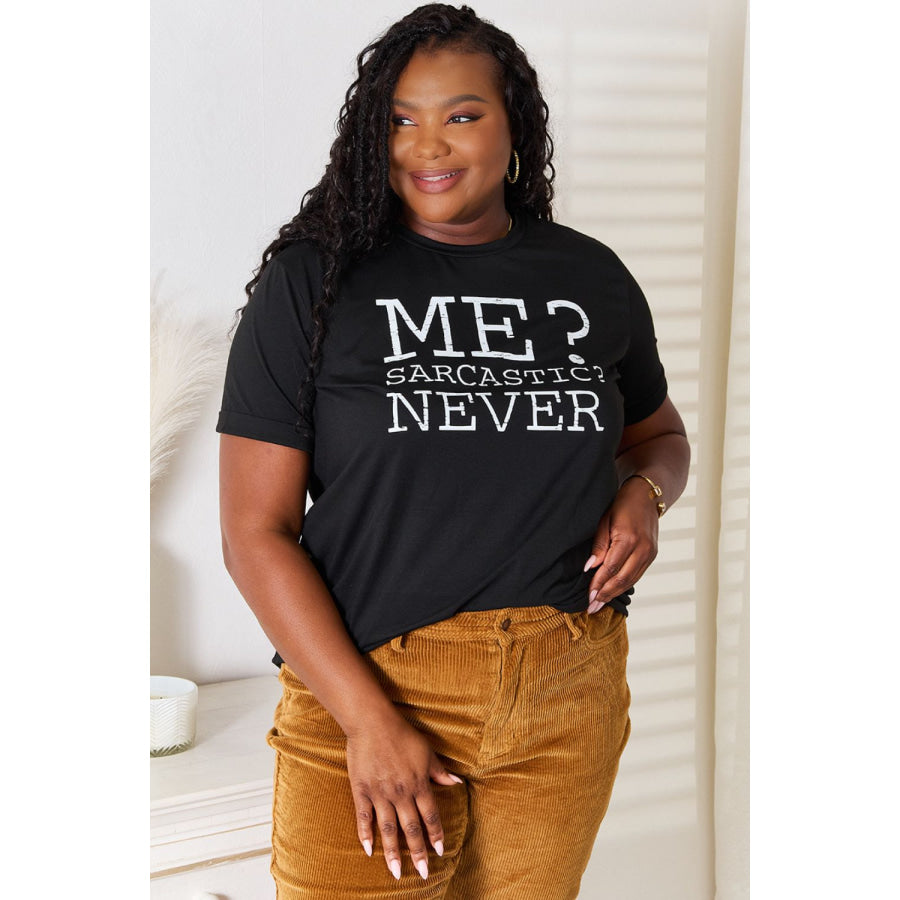 Simply Love Letter Graphic Round Neck T-Shirt Apparel and Accessories