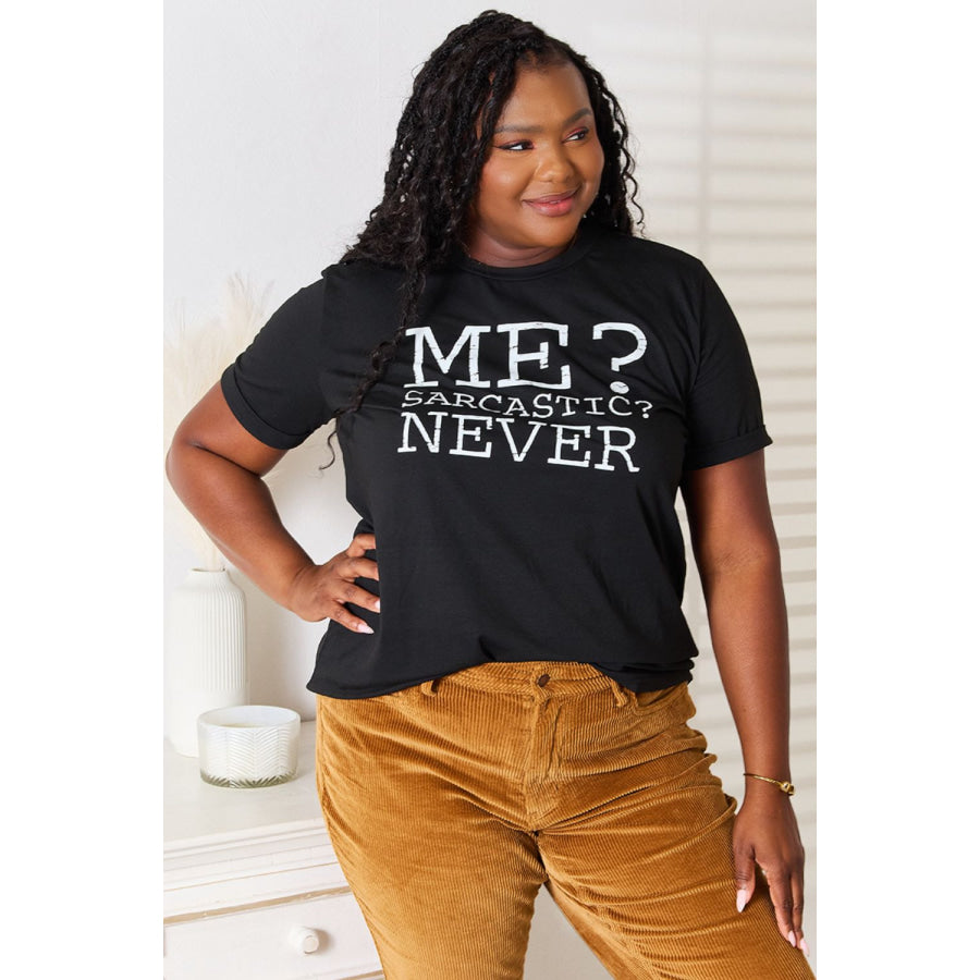 Simply Love Letter Graphic Round Neck T-Shirt Apparel and Accessories