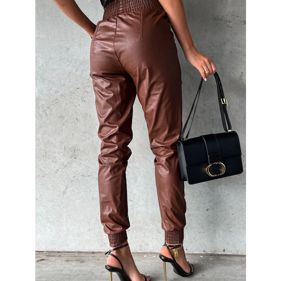 Smocked Waist Long Pants