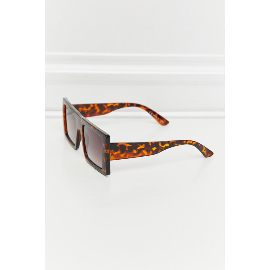Square Polycarbonate Sunglasses Tangerine / One Size