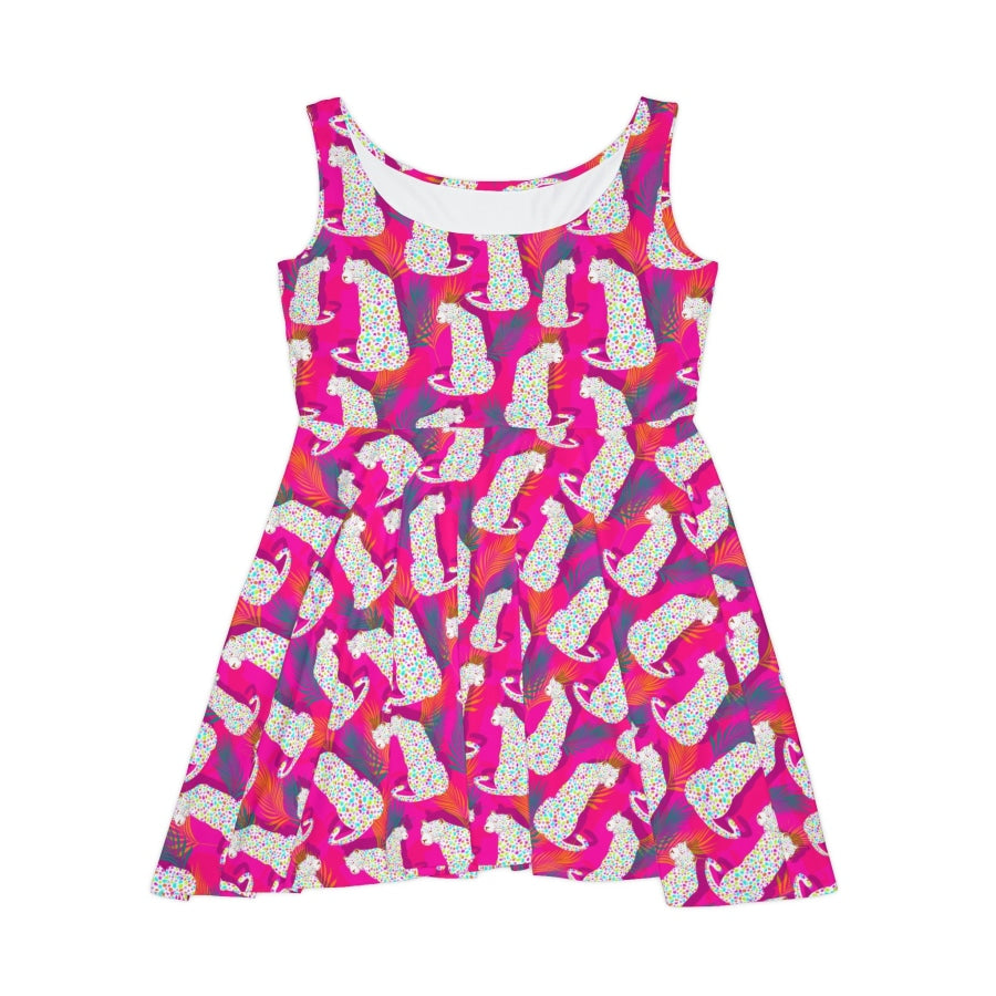SRB Exclusive Design - Colourful Leopards - Skater Dress XS All Over Prints