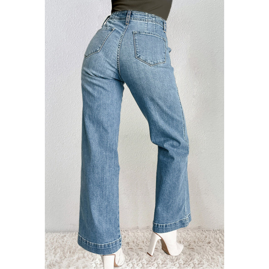 Straight Jeans with Pockets Apparel and Accessories