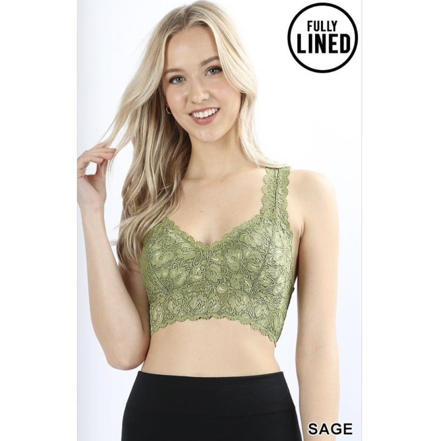 NEW COLOURS COMING SOON! Stretch Lace Hourglass Back Bralette With Full Mesh Lining Bra