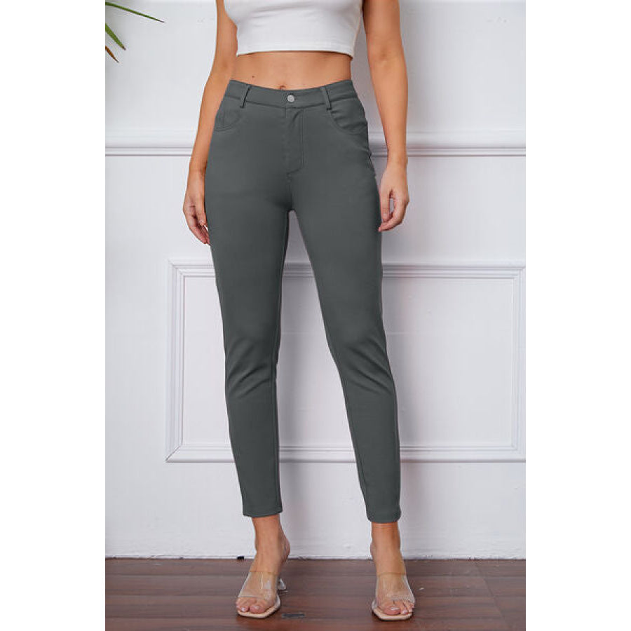 StretchyStitch Pants by Basic Bae Charcoal / S Clothing