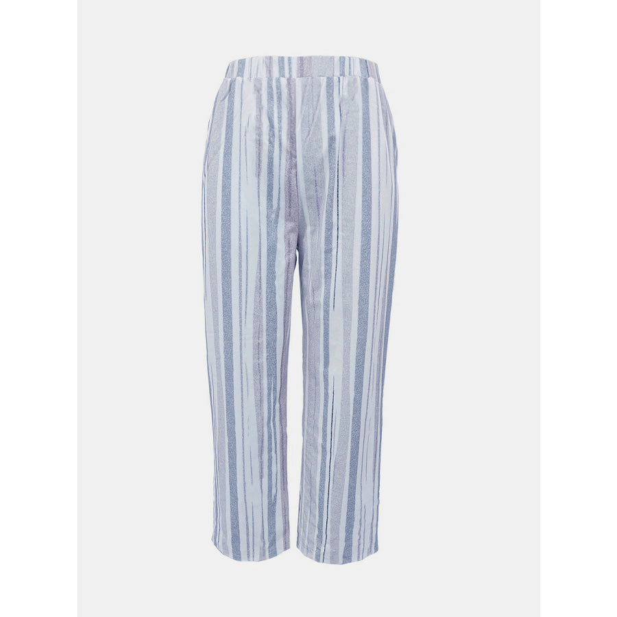 Striped Pants with Pockets Apparel and Accessories