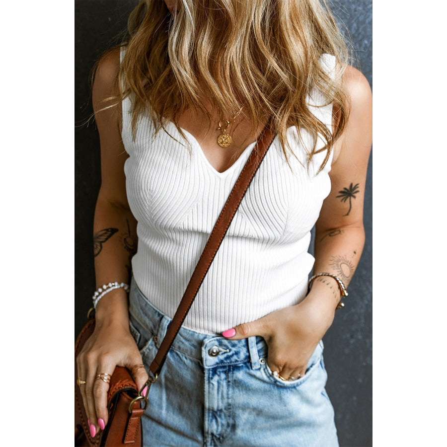 Sweetheart Neck Wide Strap Tank Apparel and Accessories