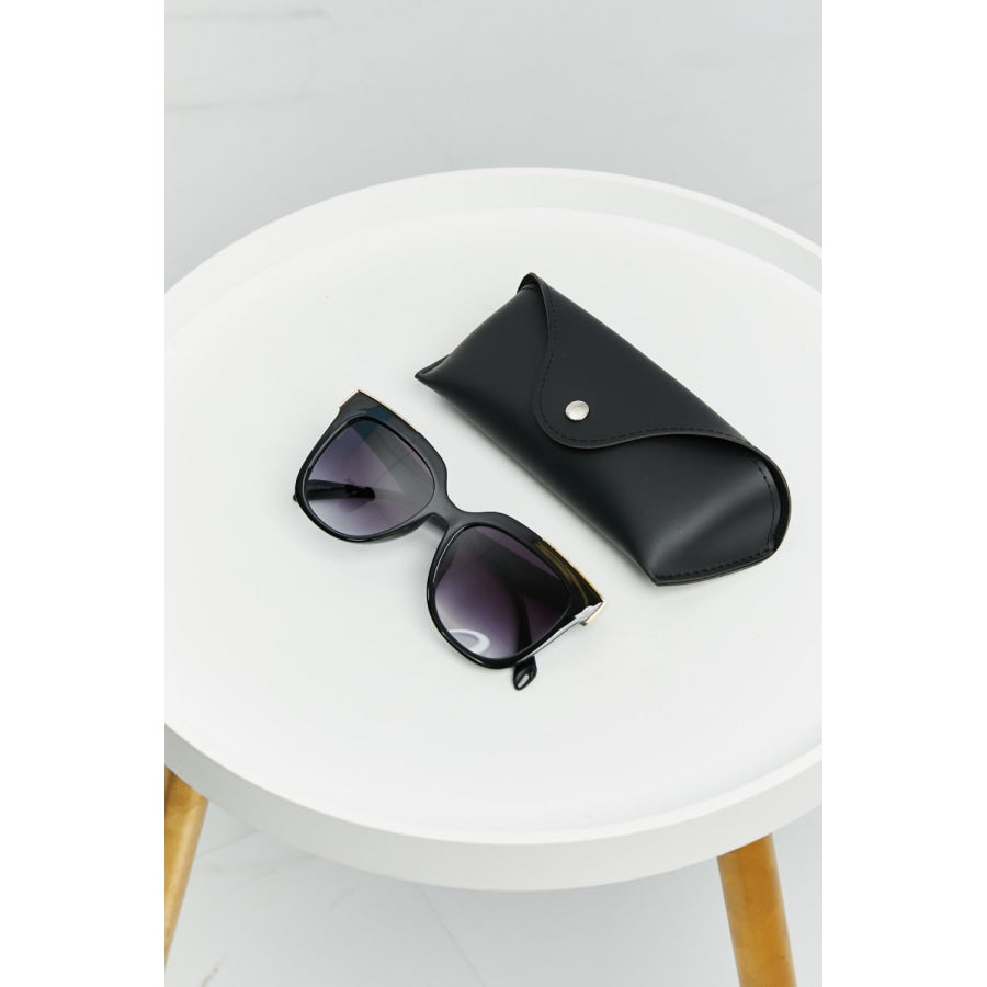 TAC Polarization Lens Aviator Sunglasses Dark Gray / One Size