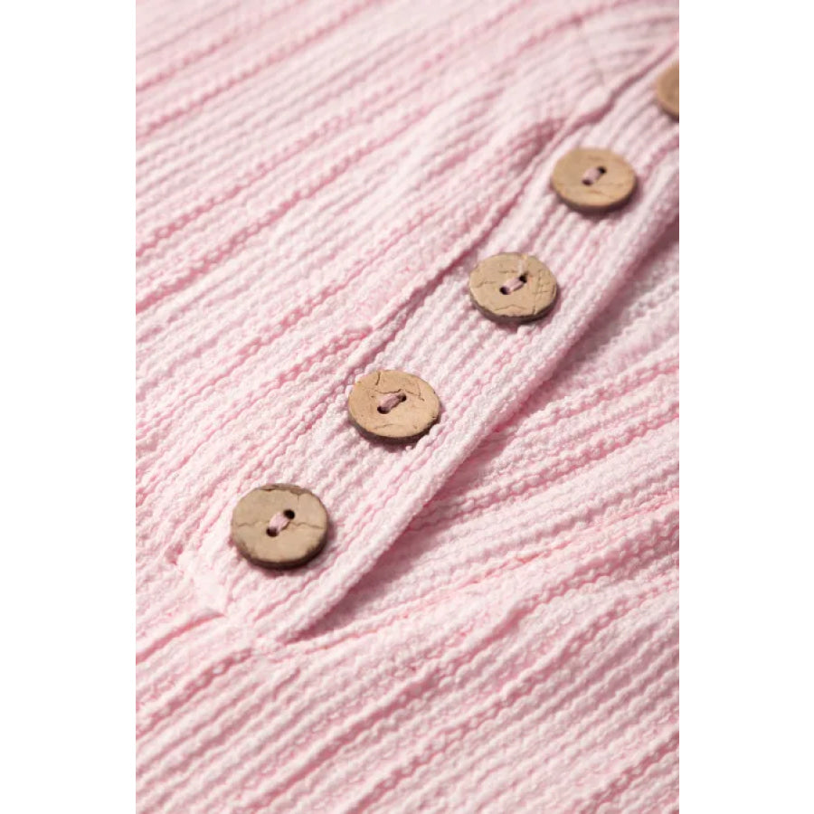 Textured Short Sleeve Top and Pocketed Wide Leg Pants Apparel and Accessories